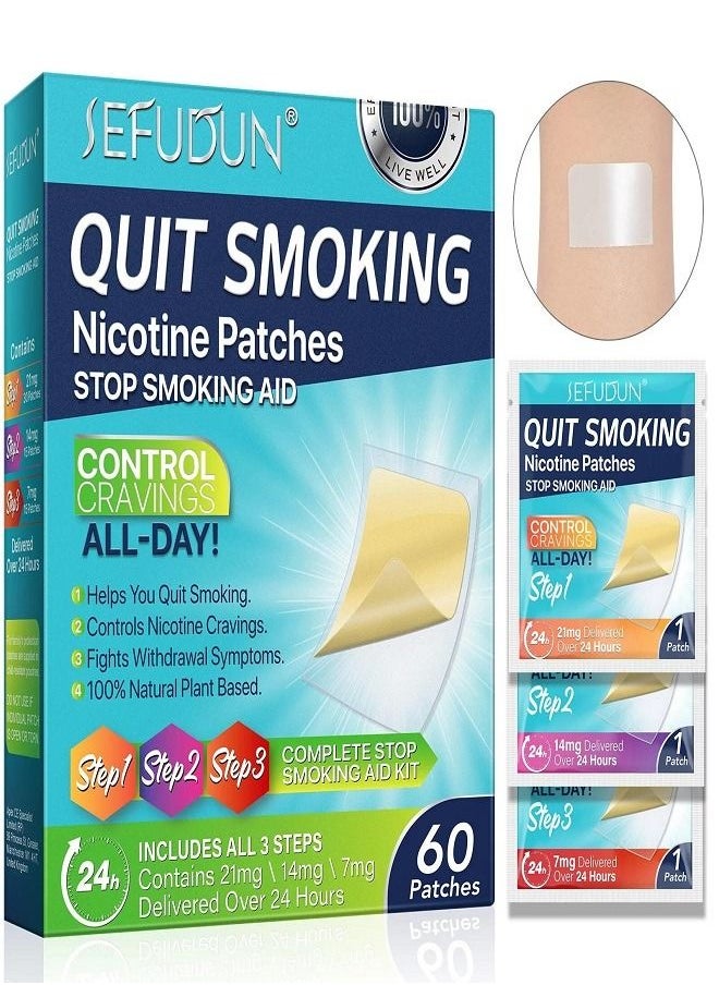 Sefudun - 30 Nicotine Patches, Nicotine Quitting Patches for a Month, 21 mg, The Original European Nicotine Patches - Image 1