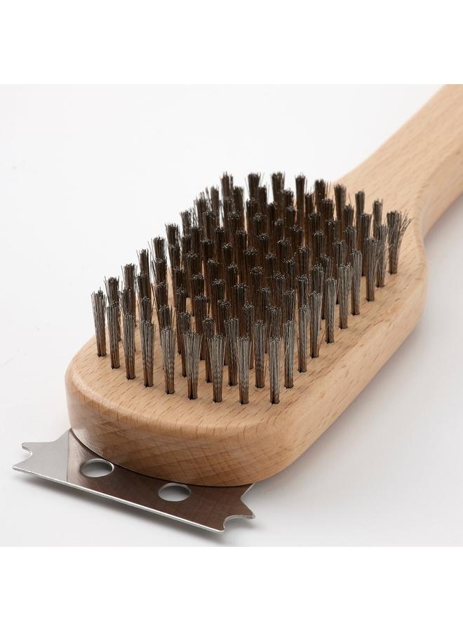 erorex Barbecue Grill Cleaning Brush, Stainless Steel/Beech, 42 Cm - Image 2