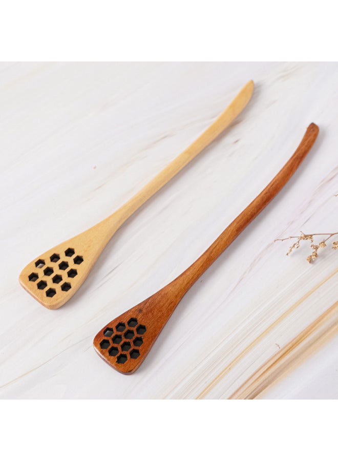 Japanese Wooden Tableware Nanmu Spoon Lotus Middle Spoon Lotus Wooden Spoon Creative Spoon Wholesale-Color:9  - Image 3