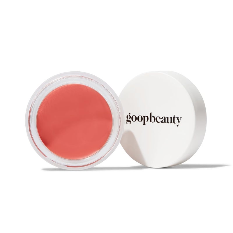 goop Beauty Cream Blush  Sheer Pop of Color for Lips  Cheeks  Vitamin C Vitamin E  Safflower Oil  Natural Makeup for Glowing Skin  05 oz  Slipper  Creamy Peach
