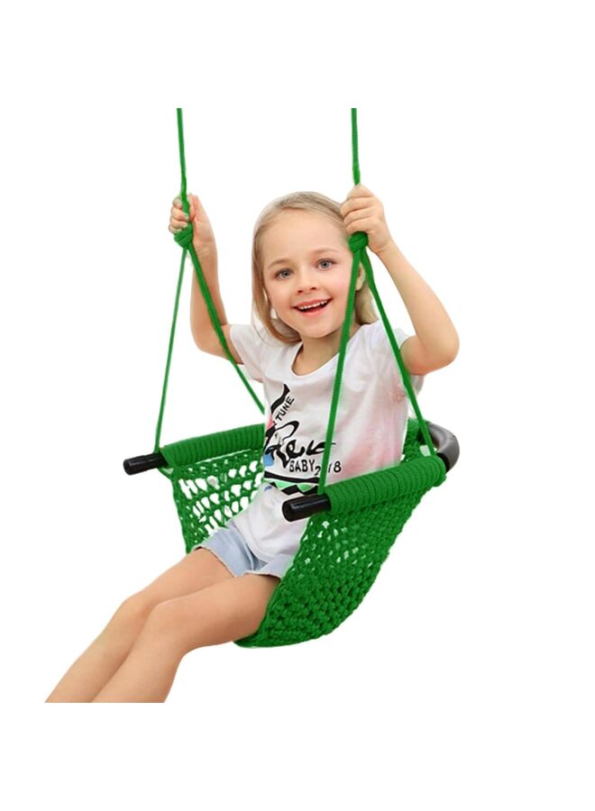 Swing Seat Heavy Duty Rope Play Secure Swing Set,Perfect for Indoor,Outdoor,Playground,Home,Tree,with Snap Hooks and Swing Straps,660 lbs Capacity Green - Image 1