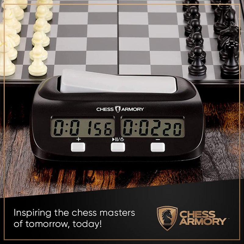 Chess Armory Digital Chess Clock - Portable Timer with Tournament and Bonus Time Features - Image 4