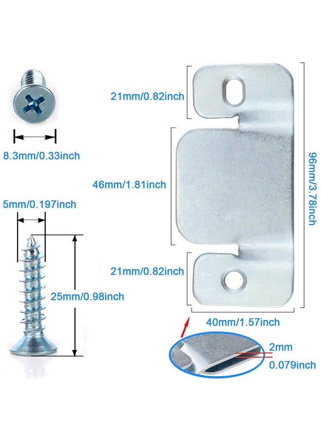 Cerpourt Metal Sectional Couch Connectors Furniture Interlocking,Sectional Sofa Fastener Software Bracket with Screws for Loveseat, Recliner, Chair or Chaise Lounge (4 Pcs)  - Image 2