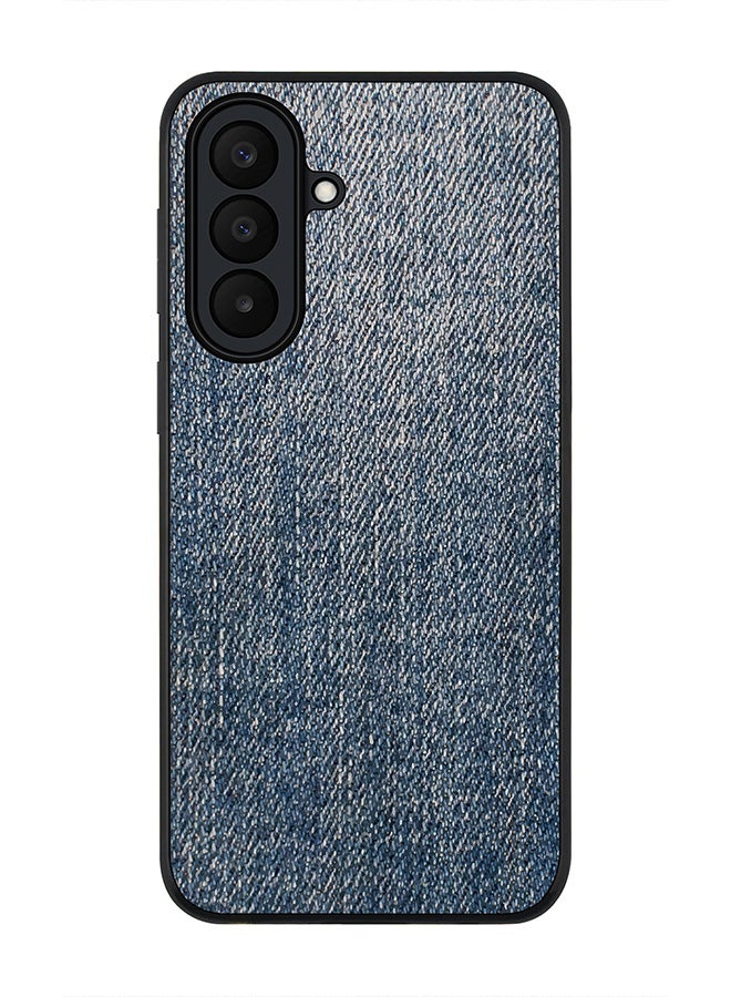 Stylizedd Rugged Case for Samsung Galaxy A27 / Galaxy M47- Slim Fit Hybrid Rubber Cover Dark Denim Print