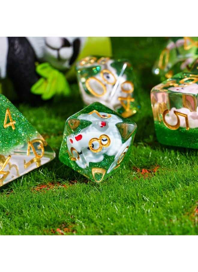 cusdie Cusdie 7-Die DND Dice, Polyhedral Dice Set Filled with Animal, for Role Playing Game Dungeons and Dragons D&D Dice（Animal Family）  - Image 5