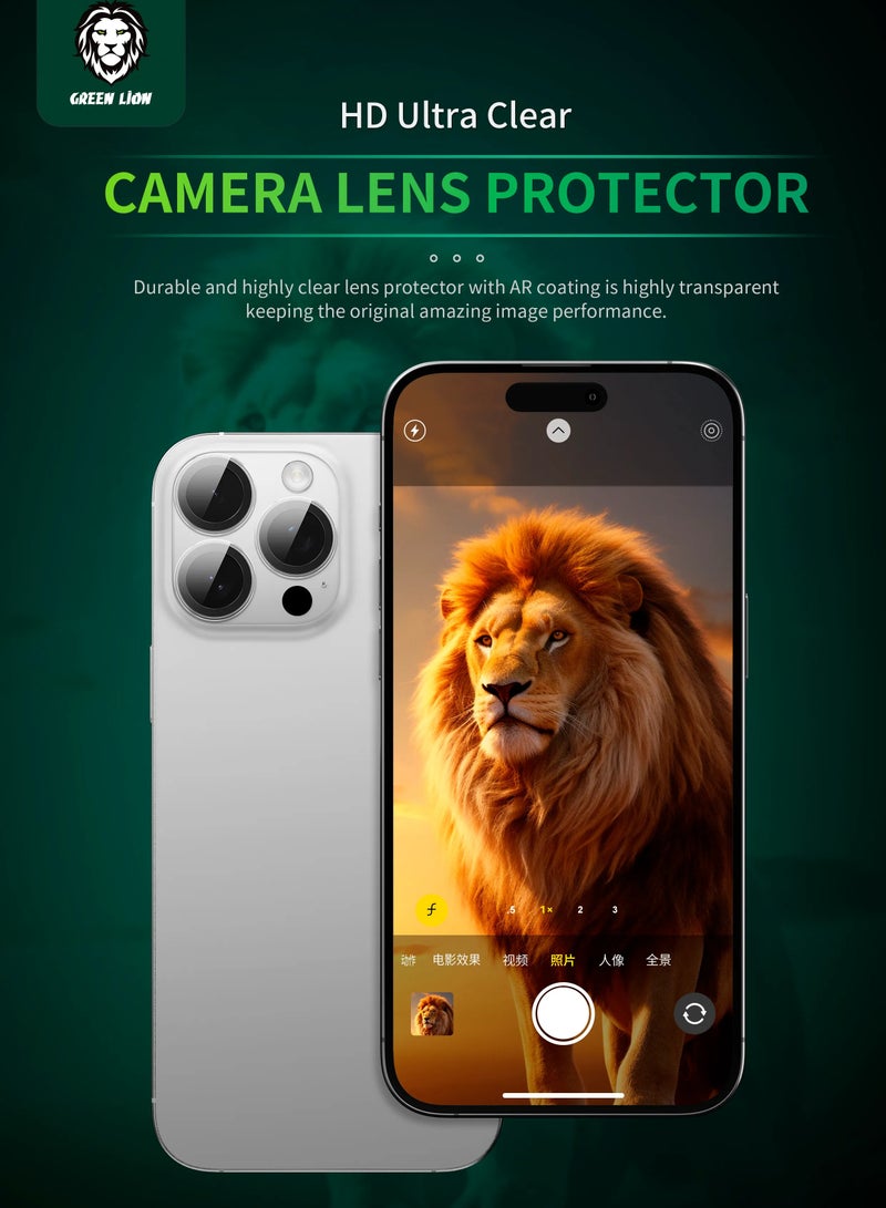 GREEN LION iPhone 16 Plus 4 In 1 Defender Pack / Anti-Shock Case / Nano HD Full Protection / Camera Lens Film / 3D Pet HD Glass - Clear - Image 3