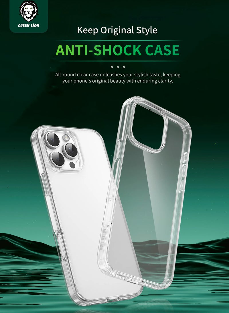GREEN LION iPhone 16 Plus 4 In 1 Defender Pack / Anti-Shock Case / Nano HD Full Protection / Camera Lens Film / 3D Pet HD Glass - Clear - Image 2