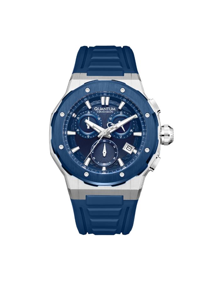 Quantum Men's Silicone Chronograph Watch HNG1082.399 - 46 mm - Image 1
