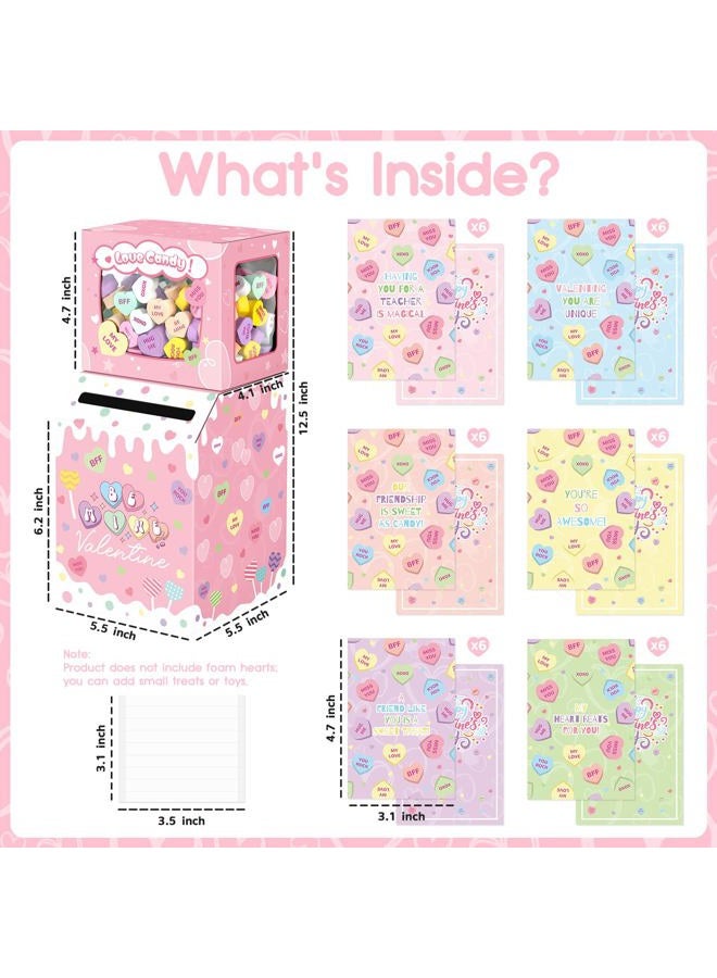 LANLISA Valentines Boxes for Kids - Valentines Day Cards for Kids - Valentine Box with 36 Cards and 6 Teacher Card for Girls Boys Toddlers - Valentines Gifts for School Class Classroom Party Favors - Image 3