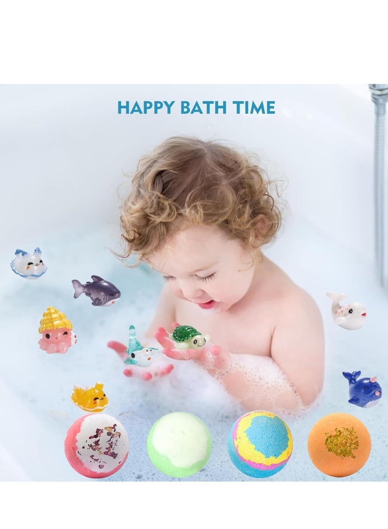 TRASSLE Bath Bombs for Kids with Surprise Inside Kids Bath Bombs Gift Set,12pcs Bath Bubbles Gift Set with Marine Animal Toys, Safe Natural Non-Toxic Bubbles Bath Bubbles - Image 5