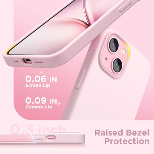 GolbinBox Magnetic for iPhone 15 Case, Compatible with MagSafe, [Soft Anti-Scratch Microfiber Lining], Slim Liquid Silicone Shockproof Protective Phone Case for iPhone 15 6.1 inch, Chalk Pink - Image 5
