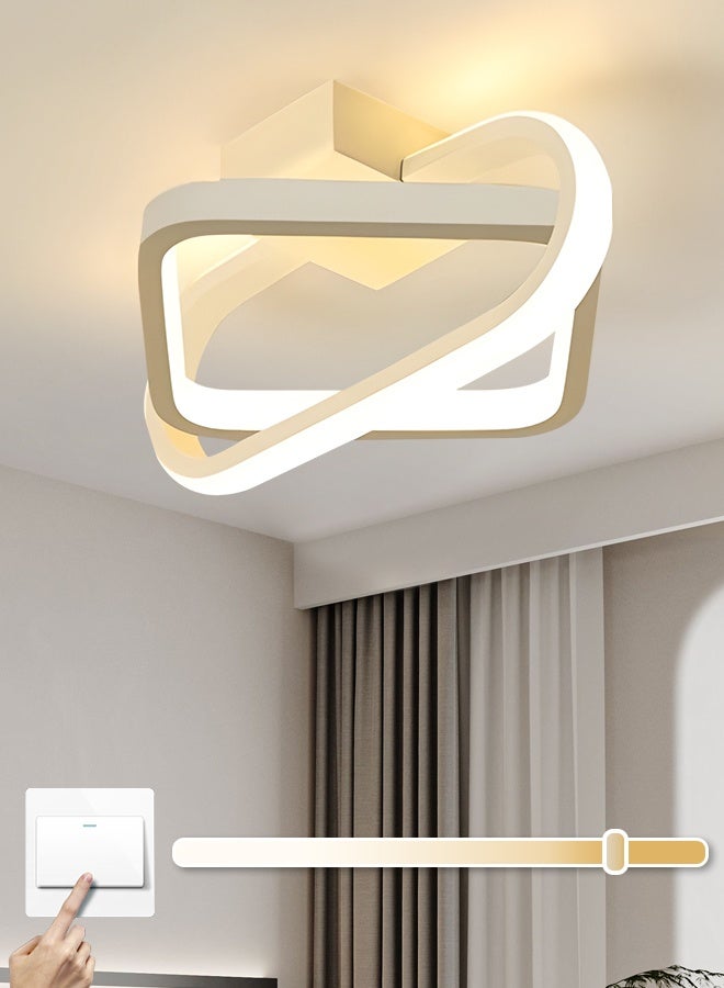 YATAI LIGHTING Modern Ceiling Light, Dimmable LED Square Flush Mount Ceiling Lamp, 20W Acrylic and Aluminum Ceiling Lighting Fixture for Living Room Bedroom Kitchen Dining Room,10-15㎡ - Image 1