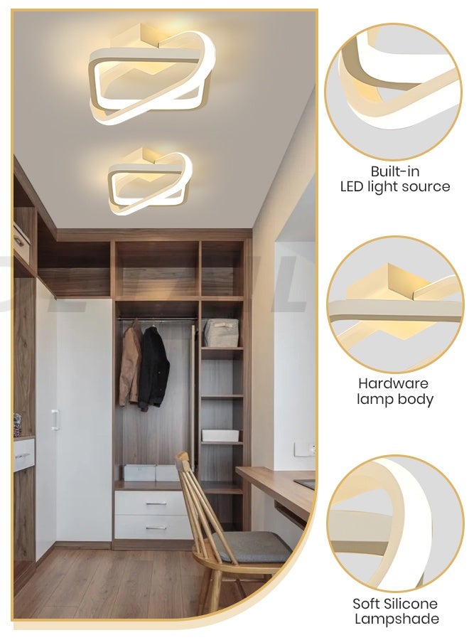 YATAI LIGHTING Modern Ceiling Light, Dimmable LED Square Flush Mount Ceiling Lamp, 20W Acrylic and Aluminum Ceiling Lighting Fixture for Living Room Bedroom Kitchen Dining Room,10-15㎡ - Image 4