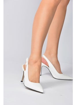 Fox Shoes White Pointed Toe Women's Heeled Shoes K404910309  - Image 2