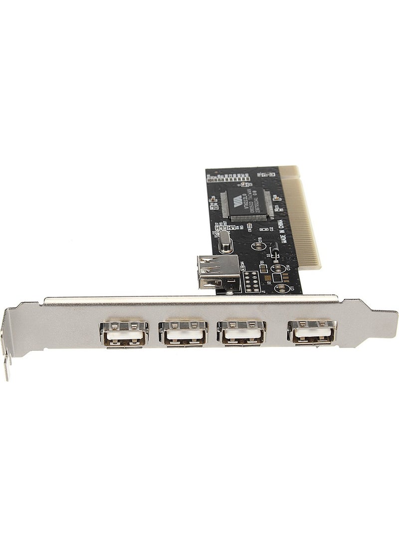 Brand Wozlo PCI 4+1 5 Port USB 2.0 Multiplexer Multiplier PCI Card