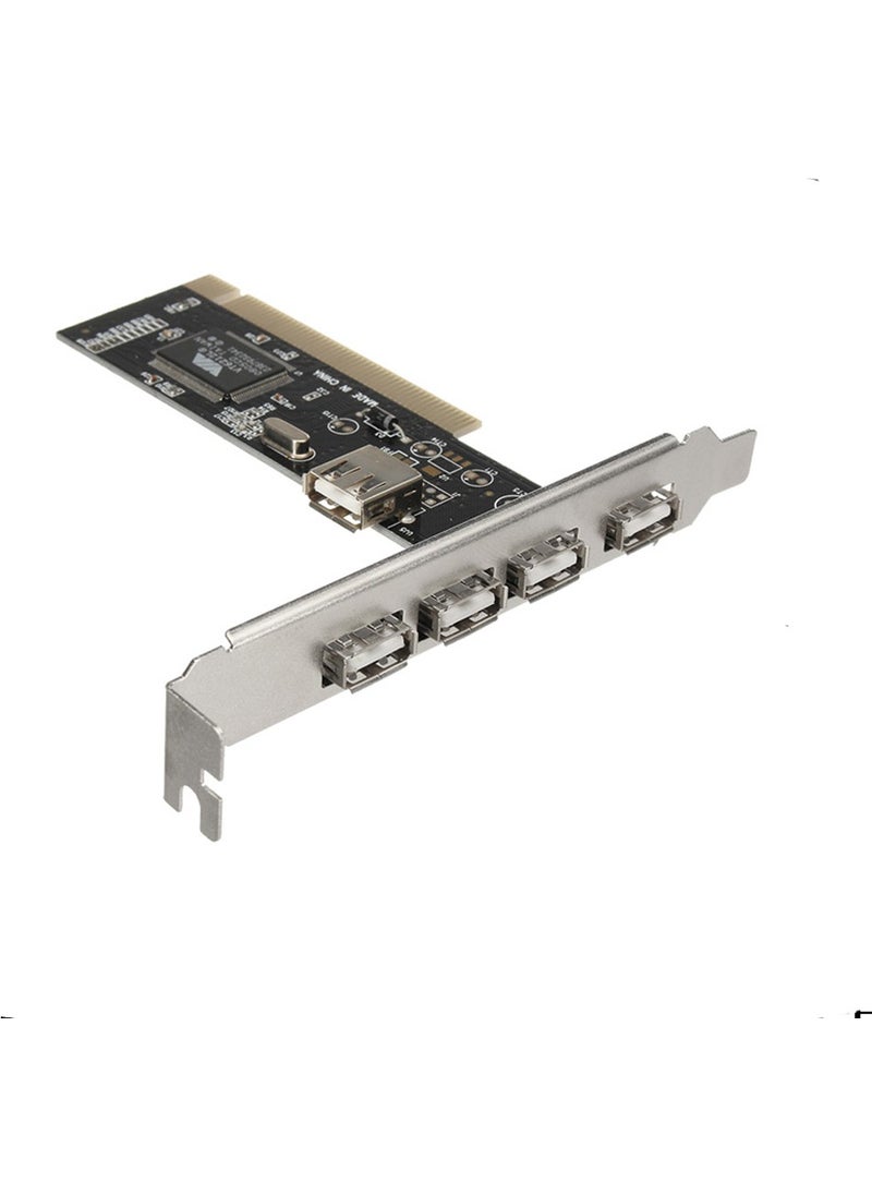 Brand Wozlo PCI 4+1 5 Port USB 2.0 Multiplexer Multiplier PCI Card