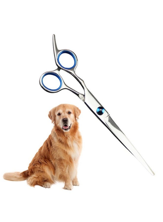 ويستيرن إرا مقص مستقيم للكلاب، مقص ترقق، مستقيم، تصميم خفيف الوزن للغاية، مريح، فعال، حماية آمنة، حساس للتشذيب، تصميم متقن، فتحات أصابع ممتدة (15 سم) - Image 1