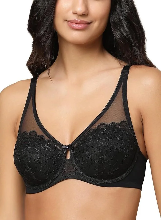 ترايامف Triumph New Flower Passione Wired Padded Full Coverage Bra Black