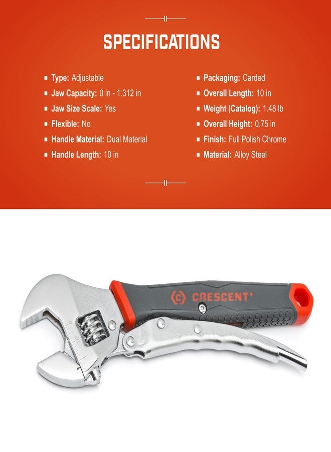 كريسنت مفتاح كريسنت ١٠ بوصات قابل للتعديل والقفل مصنوع من مادة مزدوجة - ACL10VS - Image 5