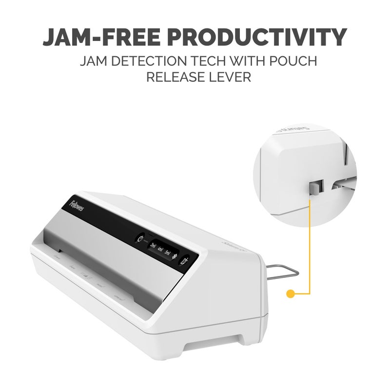 Fellowes Saturn 95 Thermal Laminator Machine for Home or Office with Pouch Starter Kit, 9.5 inch, Fast Warm-Up, Jam-Free Design(5735801) - Image 4