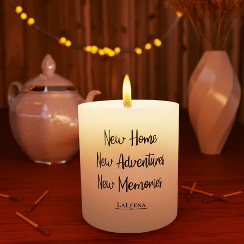 LALEENA House Warming Gifts for New Home - Housewarming Gifts for New House - Scented House Warming Candle – Glass Jar Candle Gift with 100% Organic Soy Wax & Fragrance Oil – by LaLeena, 14 Oz., Jasmine - Image 4