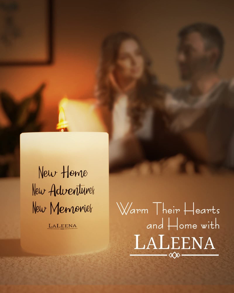 LALEENA House Warming Gifts for New Home - Housewarming Gifts for New House - Scented House Warming Candle – Glass Jar Candle Gift with 100% Organic Soy Wax & Fragrance Oil – by LaLeena, 14 Oz., Jasmine - Image 2