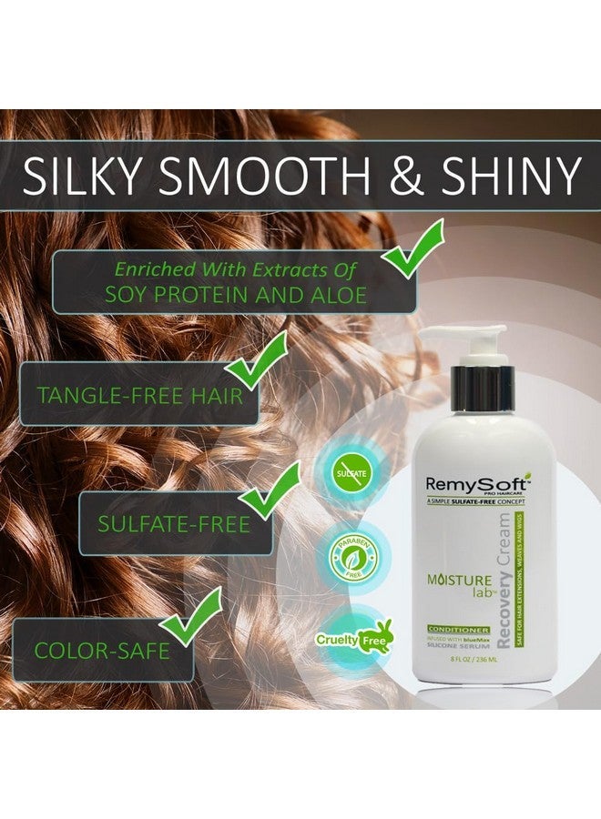 RemySoft Moisturelab Rapid Renewal System - Safe for Hair Extensions, Weaves and Wigs - Salon Formula Shampoo, Conditioner & Leave-In Conditioner - Gentle Sulfate-free Lather - Image 3