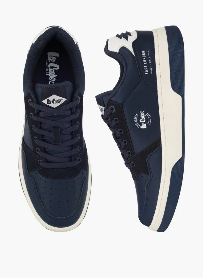 Men Panelled Lace-Up Ankle Sneakers