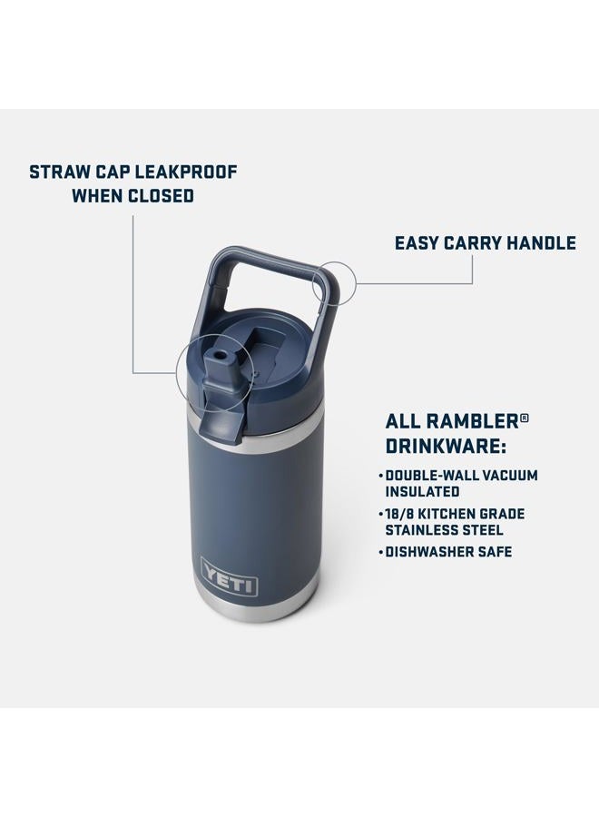 YETI Rambler Jr. 12 oz Kids Bottle, with Straw Cap, Ultramarine Violet - Image 2