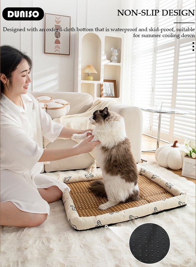 DUNISO Dog Bed Crate Pad Ultra Soft Pet Bed,Pet Cot,Anti-Slip Pet Sleeping Mat,Soft Pet Bed Mats, Puppy Beds Lounger，Washable and Thickened, Fleece Dog Crate Kennel Mat Cat Bed Liner - Image 4