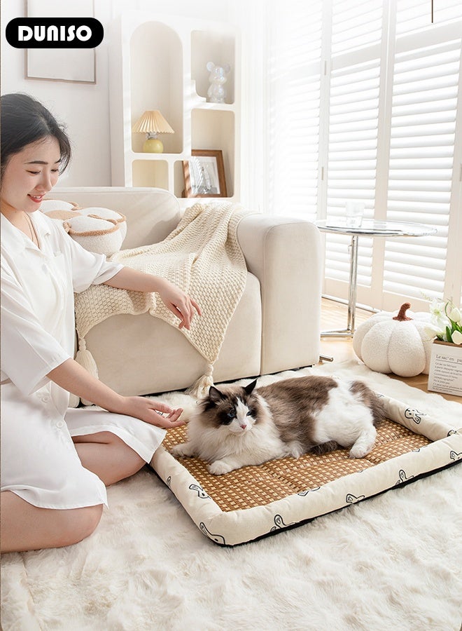 DUNISO Dog Bed Crate Pad Ultra Soft Pet Bed,Pet Cot,Anti-Slip Pet Sleeping Mat,Soft Pet Bed Mats, Puppy Beds Lounger，Washable and Thickened, Fleece Dog Crate Kennel Mat Cat Bed Liner - Image 2