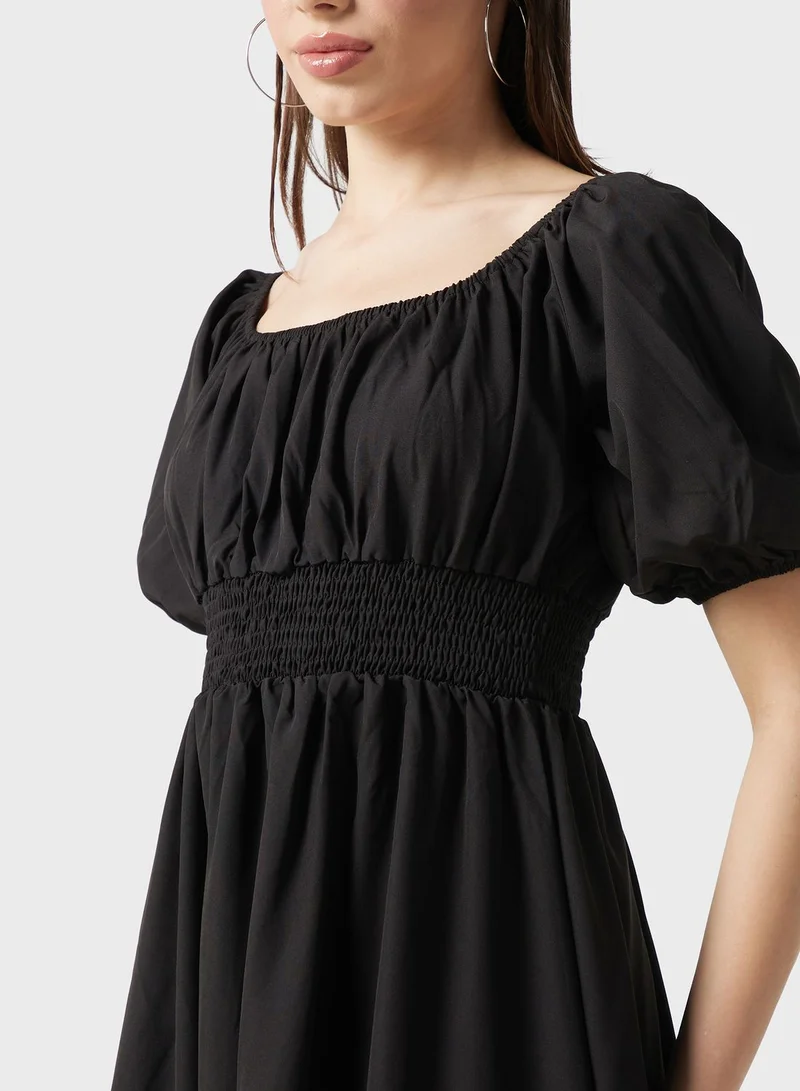 Ginger Smocked Waist Midi Dress