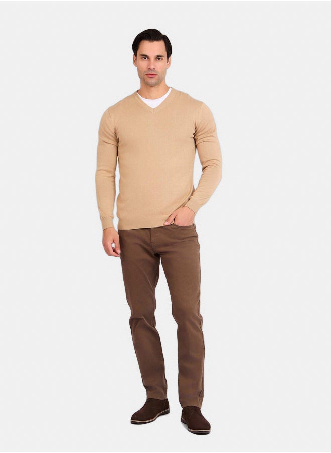 DALYDRESS - Men Regular Fit Pullover - Beige - Image 1