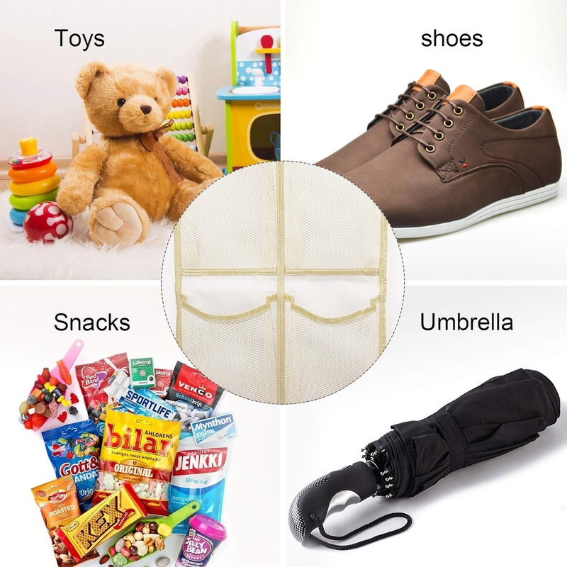Yocice Wall Mounted Shoes Rack 2Pack/Can Store 6Pairs of Sneakers,with Sticky Hanging Mounts, Shoes Holder Storage Organizer Shelf,Door Shoe Hangers (SM06-Beige-2) - Image 3
