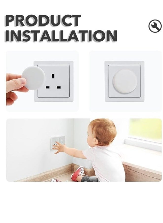 30pcs Plug Socket Covers, White Safety Plastic Outlet Covers Protector Baby Secutity Shock Prevention Ideal for Children Safety at Home and School&Easy Install  - Image 4