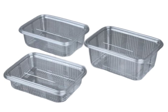 HINGED PET - RECTANGULAR CONTAINERS WITH LID I DISPOSABLE TRANSPARENT REUSABLE AIR TIGHT BOX I FOR KITCHEN STORAGE SERVING FOOD DELIVERY HOME, OUTDOOR, TRAVEL - PACK OF 25 (500ML)