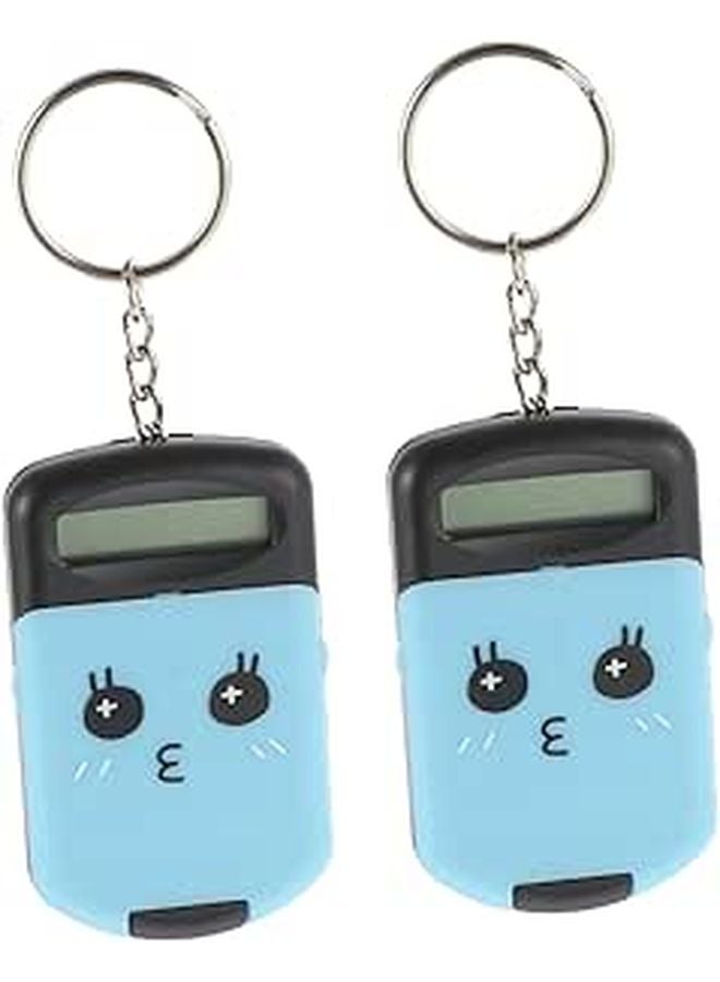Mini Pocket Calculator 2 Pack Plastic Body for Students School Exams - Image 1