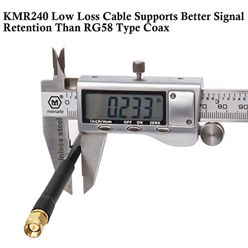 XRDS -RF SMA Extension Cable 200 FT with SMA Male to Female Connector 50 Ohm KMR240 Low Loss Coax Coaxial Cable - Image 5