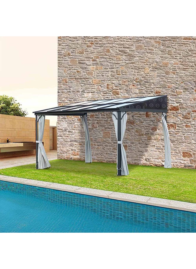 DANUBE HOME Atlanta Gazebo Gazebo Party Tent Heavy Duty Party Tent For Camping Wedding Party Patio Backyard Lawn Beach Modern Outdoor Furniture 3X4M  - Image 3