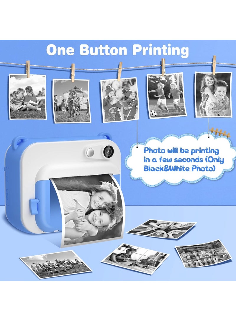 AROAQ Kids Instant Camera for 3-12 Years Old Kids Toddlers Childrens Boys Girls Birthday Gifts 2.0 Inch Screen 12MP / 1080P HD Video Camera Baby Instant Print Digital Camera With 32G TF Card - Image 3