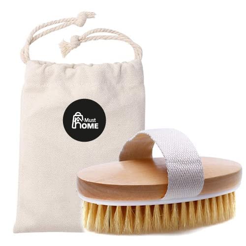 MustHome Detachable Wooden Bristle Bath Brush with Long Handle Easy Massage | Body Brush Set of 2 | Removes Dead Skin, Cellulite | Brown (Combo 3) - Image 2
