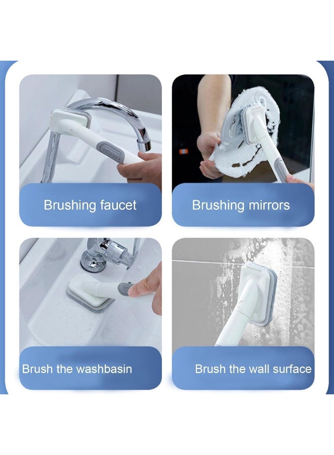 فرشاة تنظيف حلل بمقبض طويل و4 رؤوس إضافية - Image 3