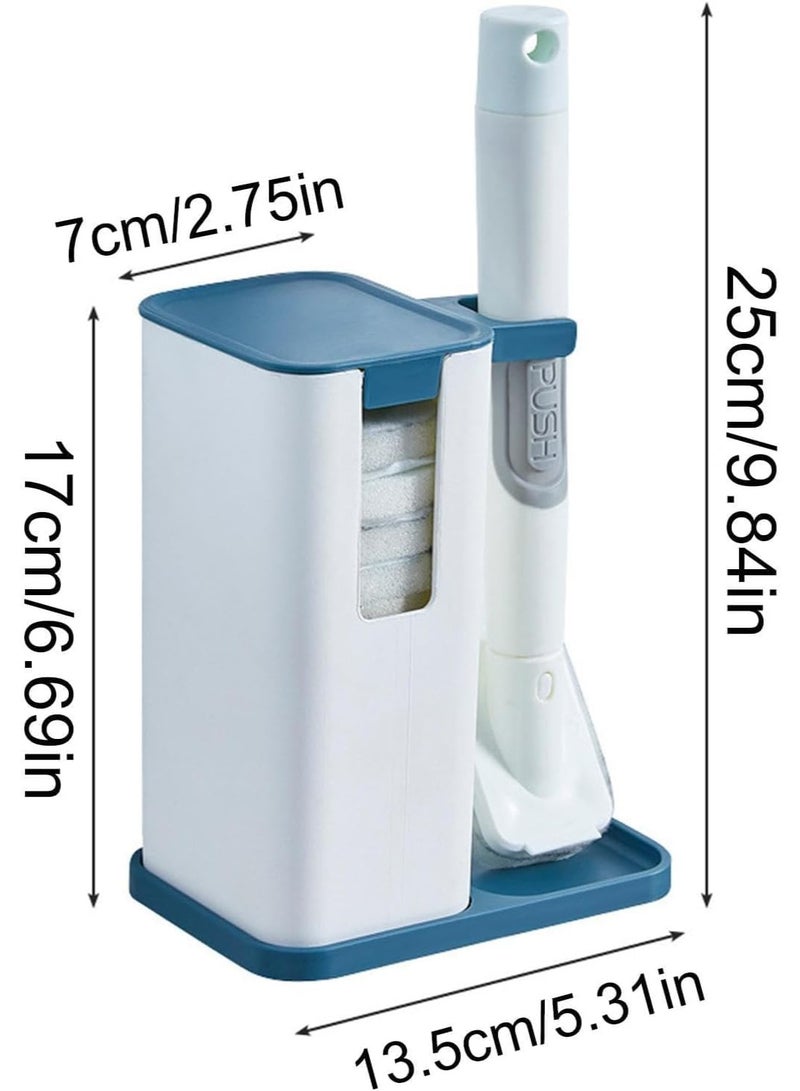 فرشاة تنظيف حلل بمقبض طويل و4 رؤوس إضافية - Image 2