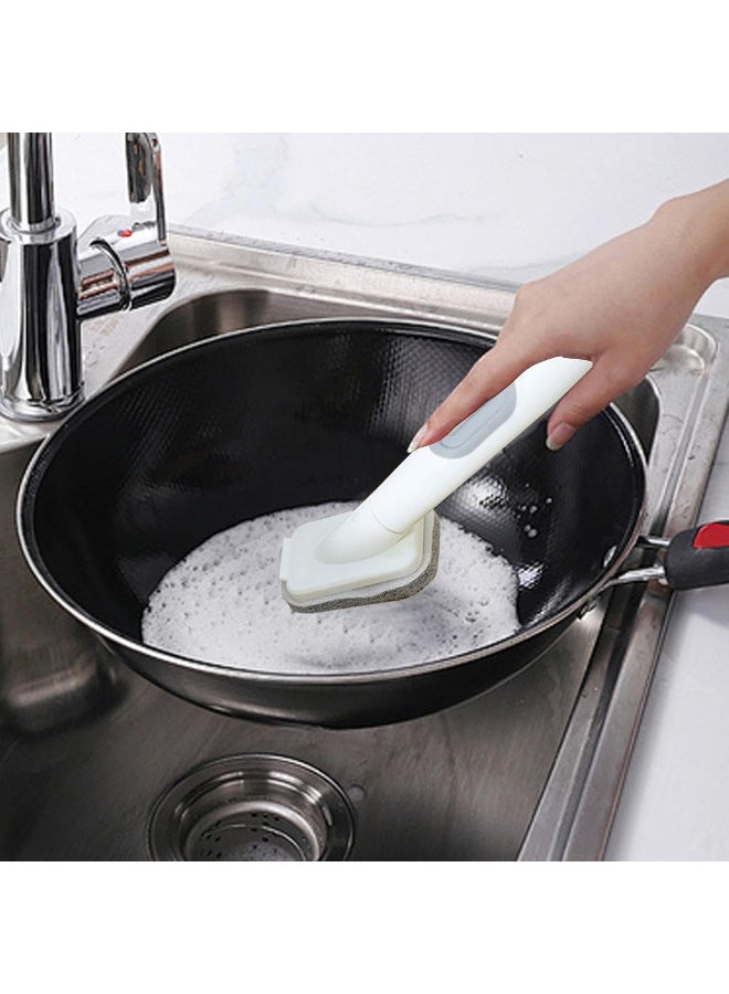 فرشاة تنظيف حلل بمقبض طويل و4 رؤوس إضافية - Image 5