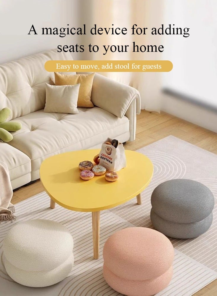 general Small stool living room sofa round stool low stool creative sitting stool shoe stool (gray) - Image 3