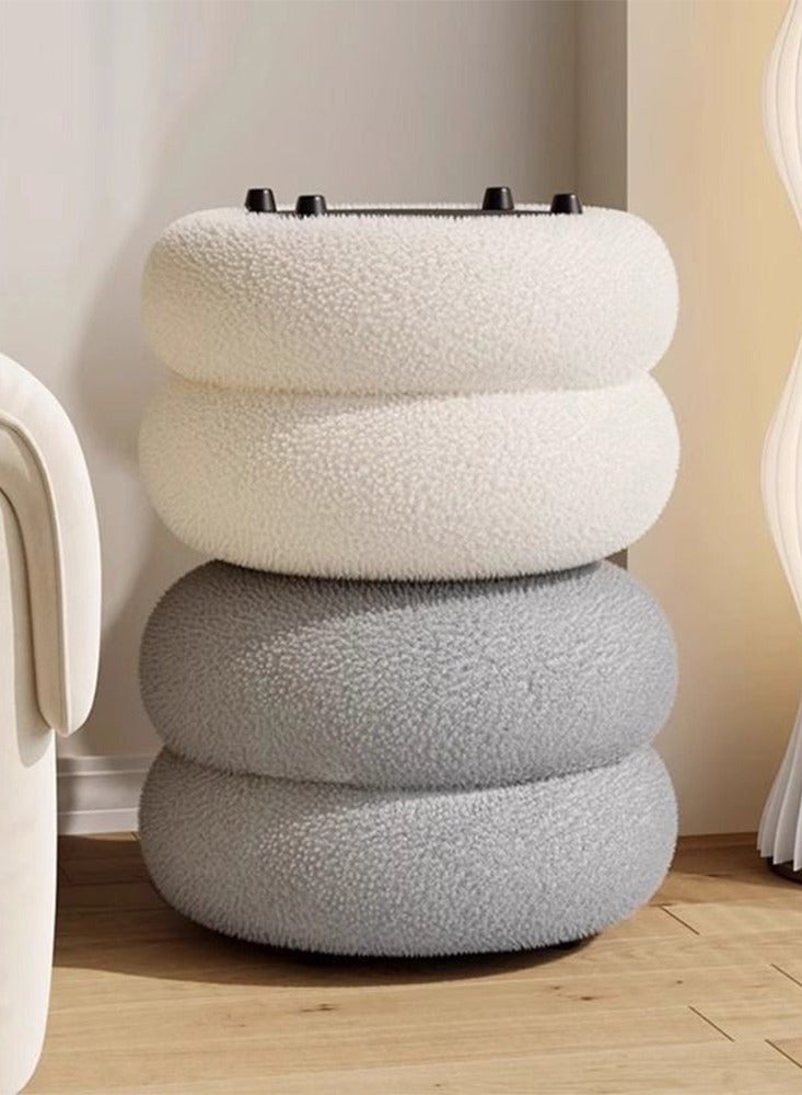 general Small stool living room sofa round stool low stool creative sitting stool shoe stool (gray) - Image 4