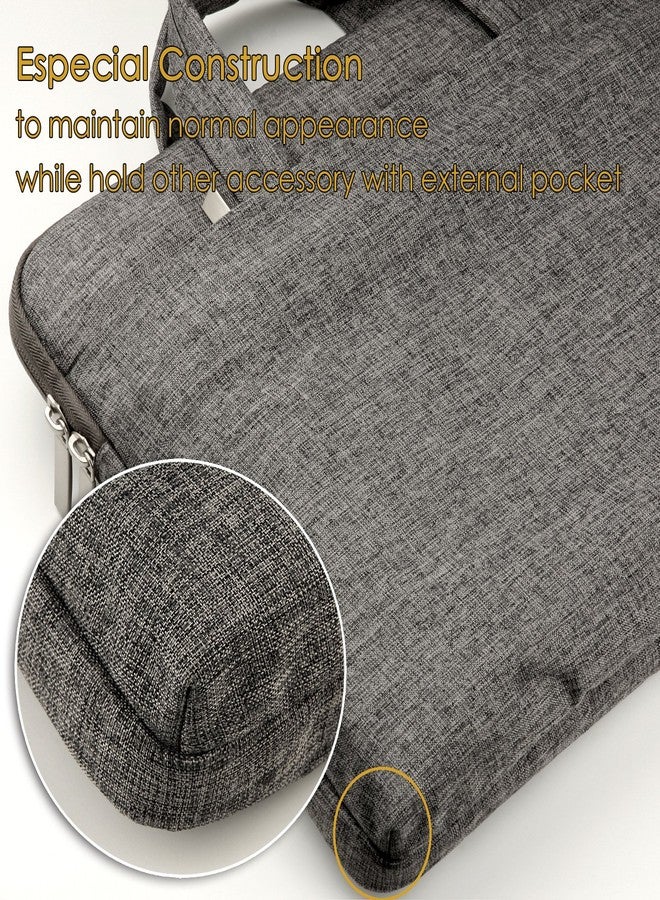 CCPK Laptop Bag 13-13.3 inch for New MacBook Pro 14 Inch M5 A3426 A3427 2026 A3434 2025 M4 A3185 2024 M3 M2 M1 2023 2021 Air Neo Laptop Sleeve Computer Case with Handle Waterproof Briefcase Black Grey - Image 5