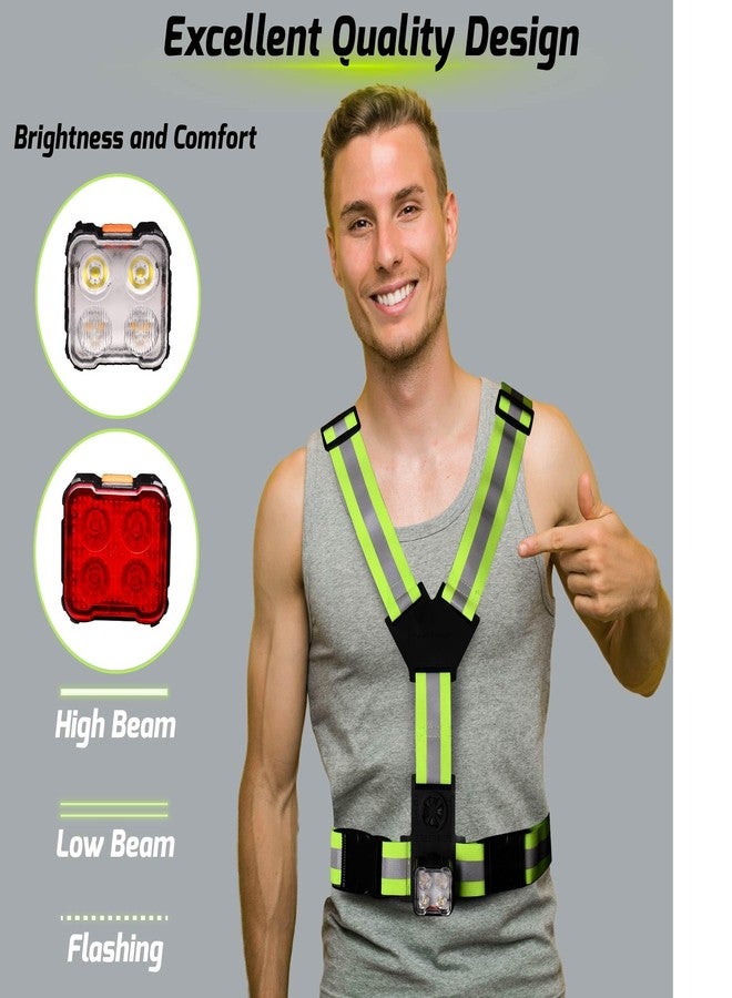 GREERRIDE Light Up Running Vest - Light up Vest for Night Walking with Removable LEDs, Reflective Safety Gear for Men and Women to Provide High Visibility, Gift for Runners and Bikers - Image 4