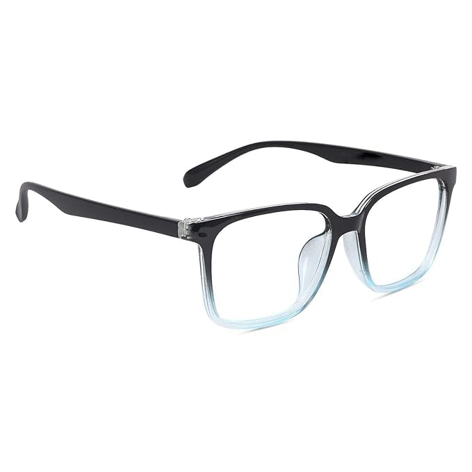 mashamart® Blue Light Blocking Glasses (Combo Of 2) Gaming Filter Square Eyeglasses for Eye Protection Men Women, Computer/Tablet/Laptop/Mobile/TV, Anti-blue & Anti eyestrain (Black Blue) - Image 1
