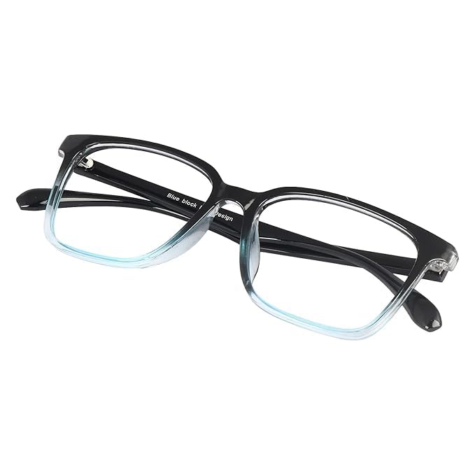 mashamart® Blue Light Blocking Glasses (Combo Of 2) Gaming Filter Square Eyeglasses for Eye Protection Men Women, Computer/Tablet/Laptop/Mobile/TV, Anti-blue & Anti eyestrain (Black Blue) - Image 3